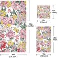 thumbnail image 2 of Coolnut 3 PCS Towel Flower Pattern Cotton Bath Towel Set (1 Bath Towel, 1 Hand Towel, 1 Washcloth) for Bathroom, Super Soft and Quick Dry Towels, 2 of 6