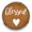 Brown, variant on Snap Jewelry 18MM Blessed Heart Blue Ginger Charm Button