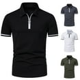 thumbnail image 3 of Men's zip-up short sleeve golf slim shirt, 3 of 5