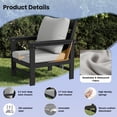 thumbnail image 3 of UDPATIO HDPE Patio Conversation Set, 6-Piece Sectional Outdoor Furniture Set, All-Weather Outdoor Couch Set for Deck, Lawn, Black Frame with Grey Cushion, 3 of 8