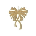 thumbnail image 1 of Christmas Gold Glitter Ornament Bow - Set of 12, 1 of 3