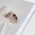 thumbnail image 6 of Vintage Oval Round Stone Statement Ring for Women Gold Plated Elegant Colorful Birthstone Flower Beaded Adjustable Open Wrap Finger Rings Comfort Fit Antique Art Deco Jewelry, 6 of 12