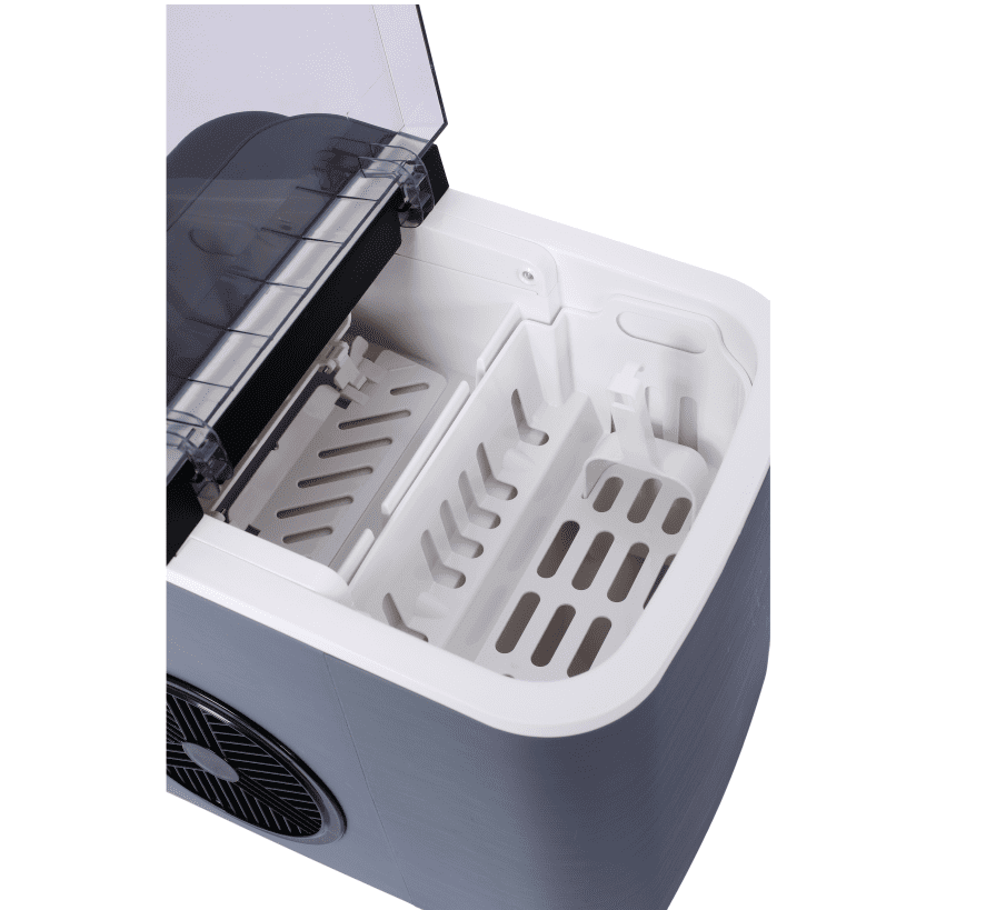 Portable Ice Maker Countertop, Self-Cleaning Ice Makers with Basket and Scoop