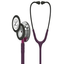 3M Littmann Classic III Monitoring Stethoscope, 5960, Stainless Steel Mirror-Finish Chestpiece, 27" Plum Tube