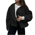 thumbnail image 2 of Wowcloth Women's Shawl Collar Jacket, Drop Shoulder Flared Button-Free Open Front Design, Casual Fashion Solid Color Long Sleeve Hoodless for Daily Wear, 2 of 6