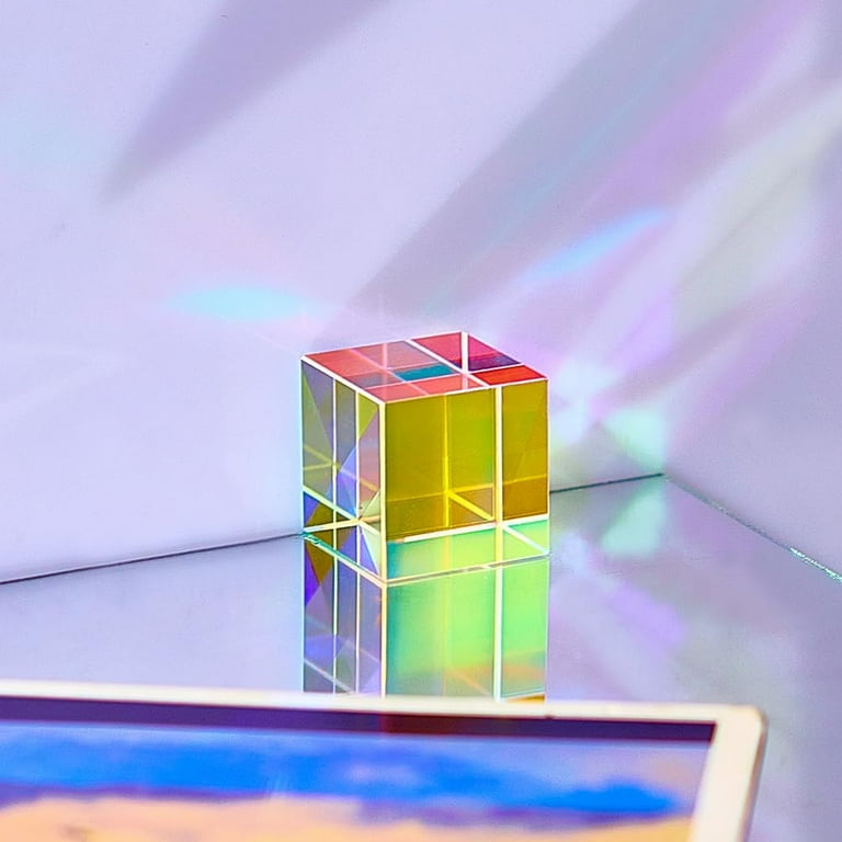 X Cube Prism Clear AB Square Small 20mm Optical Glass Cube RGB