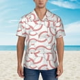 thumbnail image 2 of Xecao Baseballs print Hawaiian shirt - a stylish short-sleeve button-down for men, perfect for casual beach and tropical outings., 2 of 9