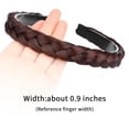 thumbnail image 2 of DIGUAN Headband Synthetic Hair Plaited Headband Braid Braided With Teeth Hair Band Accessories for Women Girl Width 1 Inch (Plum Burgundy), 2 of 6