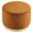 thumbnail image 3 of Ottoman Accent Chair, Reddish Brown Natural, Velvet, French Living Lounge Cafe Lobby Hospitality Restaurant, Modern Contemporary Boutique HB36591, 3 of 8