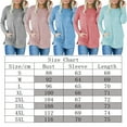 thumbnail image 2 of Women's Pullover Long Sleeve Casual Sweatshirt Pullover Loose Tunic Shirts Blouse Tops With Pocket, 2 of 4
