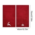 thumbnail image 3 of Christmas Decorations 2-Pack Bathroom Towel Set Cotton Embroidered Red Towel With Cute Elks Snowflake Christmas Tree Design 15.75x27.56 Inches For Holiday Bathroom Decor Christmas Gifts, 3 of 6