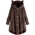 thumbnail image 1 of Jersey polar mujer liso cálido clásico marrón / XL marrón XL, 1 of 3