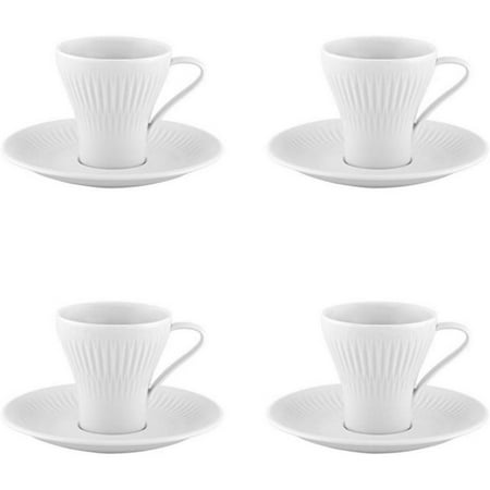 

SEYATPOOL Porcelain Utopia Set of 4 Espresso Cups and Saucers