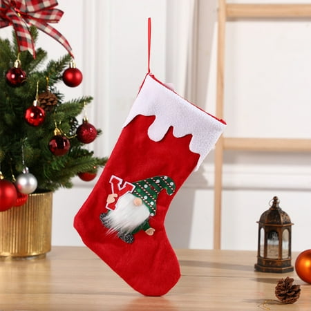 

Gaiseeis Christmas Gnome Glow With LED Light Christmas Stocking Pendant Christmas Decoration A