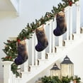thumbnail image 5 of Lsque Purple Flower Lazy Cat Pattern 18 Inch Christmas Stockings, Festive Holiday Stocking for Christmas Decorations Holiday Decor, 5 of 8