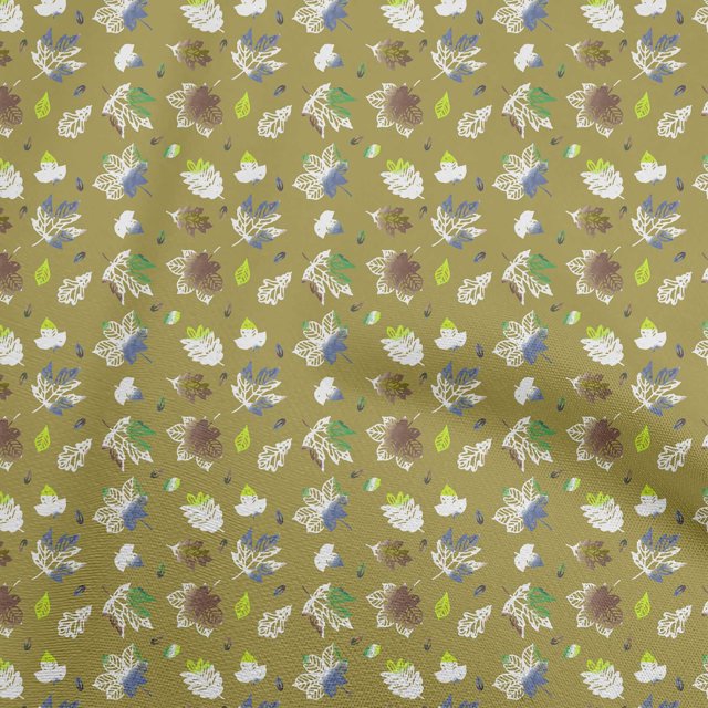 oneOone Tissu en Velours Vert Olive Tissu pour Robe d'Automne Tissu Imprimé au Mètre 58 Pouces de Large