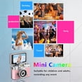 thumbnail image 5 of Yhaizhuy 32GB Mini Thumb Digital Camera,180° Flip Screen,1.47" Ips Flip Screen Retro Ultra-Portable Keychain Digital Camera,Pink ﻿, 5 of 10