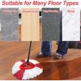 thumbnail image 3 of Pack Mop Heads Compatible con Vileda 2 en 1 Turbo Mop Cabezal de Recambio, Rojo, Blanco., 3 of 5