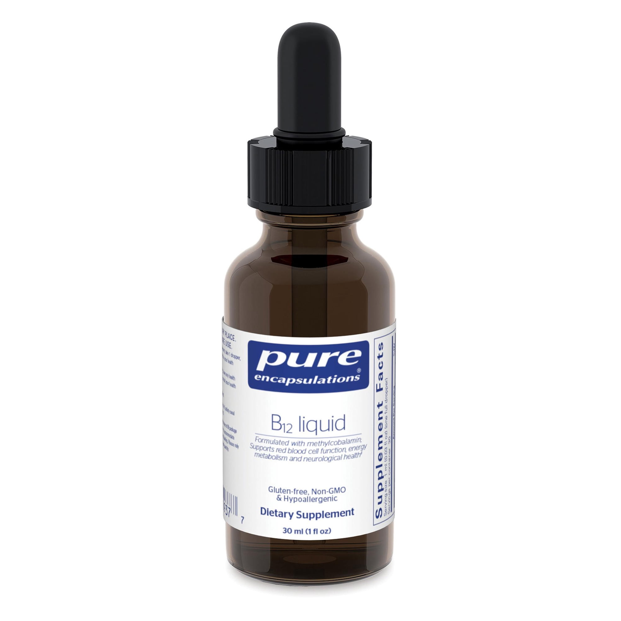 Pure Encapsulations B12 Liquid, 1000 mcg Methylcobalamin, 1 fl oz