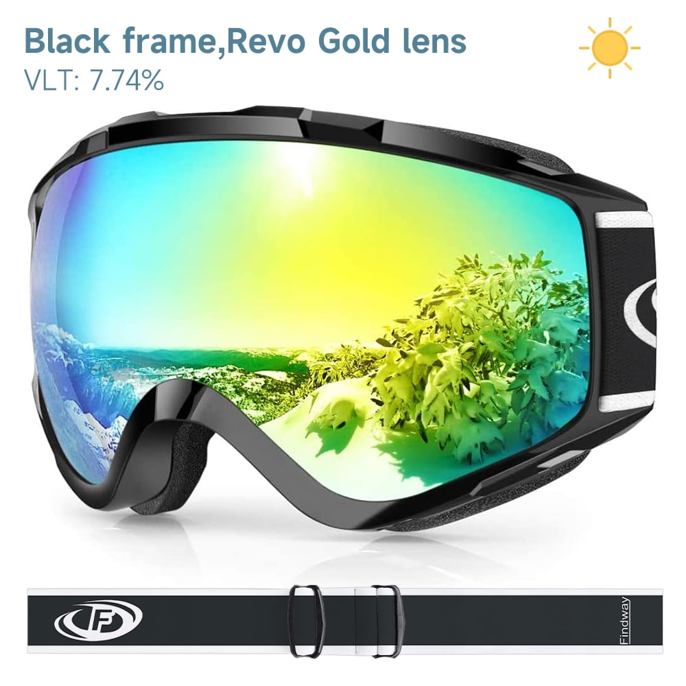 findway Ski Snowmobile Goggles 100 UV Protection OTG Snow Goggles for