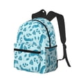 thumbnail image 2 of Lsque Winter Warmth Blue Knitted Classic Casual Backpack - Large Capacity Water-Resistant Backpack for School, Work, Travel, and Outdoor Activities, 2 of 8