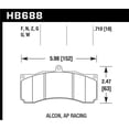 thumbnail image 1 of Hawk Performance HB688G.710 Plaquettes de Frein de Course AP Racing-Stoptech & Alcon DTC-60, 1 of 1