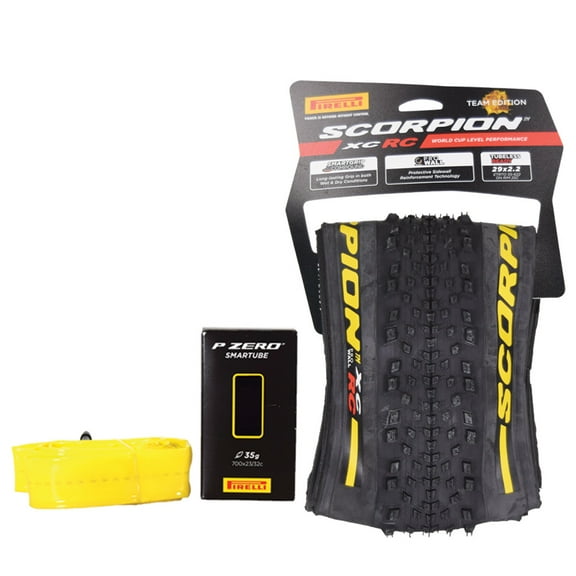Pirelli Scorpion XC RC Yellow Label (29 x 2.2) Peak Performance for Demanding XC Racing SmartGRIP Compound ProWALL Technology Versatile Tread Design   SmarTUBE 23/32-622