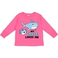 thumbnail image 3 of Inktastic My Uncle Loves Me with Cute Sharks Boys or Girls Long Sleeve Toddler T-Shirt, 3 of 5
