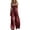 #04 Wine 【Mix, Match & Rotate: Stock Up on Daily Colors】, variant on Women's Solid Color 100% Polyester Wide Leg Jumpsuit, High Waisted Button Front, Comfortable Casual Fit, Summer Beach Party Office Vacation Rome Travel, Womens Trousers Women's