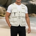 thumbnail image 5 of Yopmin Mens Utility Vest Zip Up Outdoor Work Safari Photo Fishing Vests with Multi-Pockets for Hiking Camping, 5 of 7