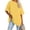#021 Yellow-A1, variant on Tianiyouqing Long Womens T Shirt Short Sleeve Basic V Neck Vintage Gym Plus Size Tees Elbow Length Drop Shoulder Fall Travel Oversized Tunics Hot Pink 2XL