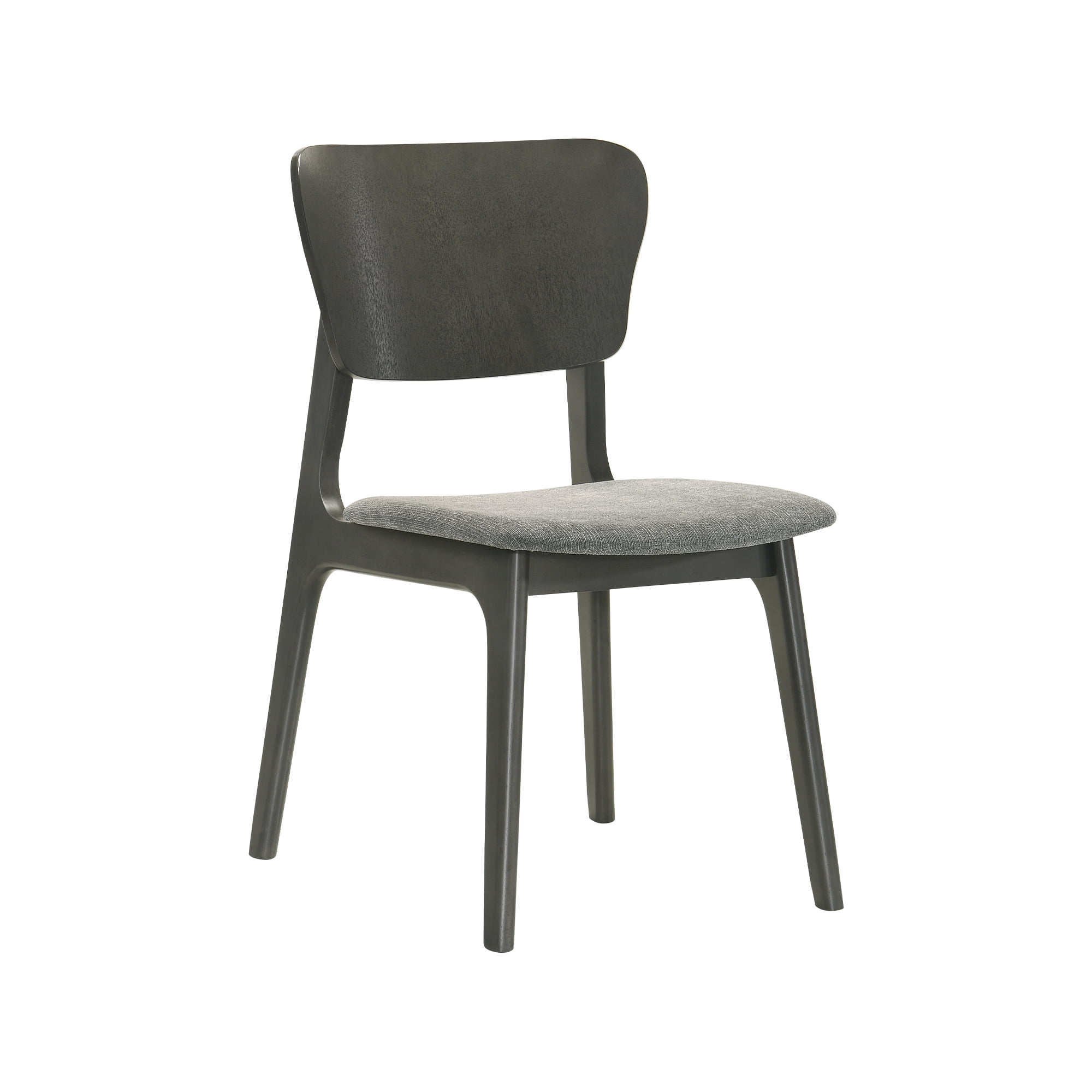 Kalia 5 Piece Wood Dining Set in Gray Finish with Gray Fabric