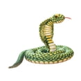 thumbnail image 3 of Serpiente de peluche de juguete, animal de peluche de serpiente de 94 pulgadas, suave, de alta simulación, serpiente extra larga verde, 3 of 9