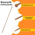 thumbnail image 4 of 2Pcs 4mm Bamboo Knitting Needle Straight Single Pointed 14 Inch Long, 4 of 6