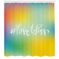 thumbnail image 3 of Ambesonne Saying Shower Curtain, Romantic LGBT Community, 69"Wx75"L, Multicolor, 3 of 3