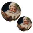 thumbnail image 7 of Wobogo Santa Claus Trivets Potholders Set of 2 Cotton Woven Round Hot Plate Mats for Hot Dishes Bowls Teapots, 7 of 7