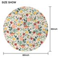 thumbnail image 6 of Pioneer Flower Floral Print Pattern Round Tablecloth 60"x60",Wrinkle Wipeable Table Cloth for Kitchen Dining Room Picnic Patio Party, 6 of 6