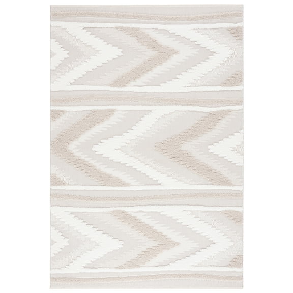 SAFAVIEH Trends Francis Geometric Area Rug, Beige/Ivory, 5'3" x 7'6"
