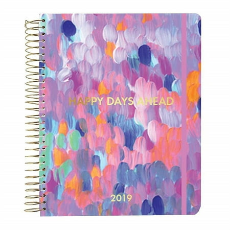 Happy Days Ahead 2019 18 Month Large Agenda Weekly Planner Personal Organizer,