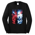 thumbnail image 2 of Artic Wolf Light Dark Good Bad Moon | Mens Animal Lover Long Sleeve T-Shirt, Black, Small, 2 of 4