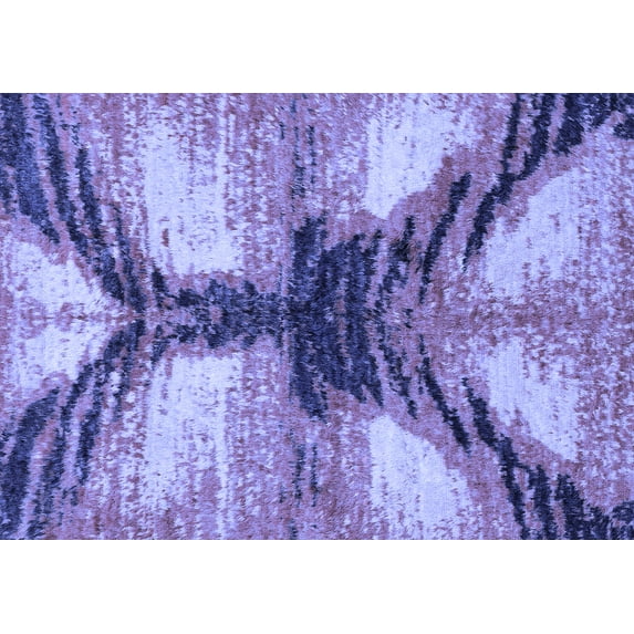 Ahgly Company Indoor Rectangle Abstract Blue Modern Area Rugs, 7' x 10'