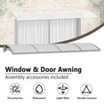 thumbnail image 4 of vidaXL Door Canopy, Outdoor Awning for Porch & Patio, Polycarbonate Cover, 137.8x39.4 In, Gray, 4 of 7