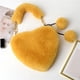 thumbnail image 1 of Bolso de mano Hugo sintética para mujer corazón suave de invierno Amarillo Bolso de piel sintética, 1 of 4