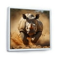 thumbnail image 2 of Designart "African Horned Giant Dashing" Animals Floater Framed Canvas Print, 2 of 7