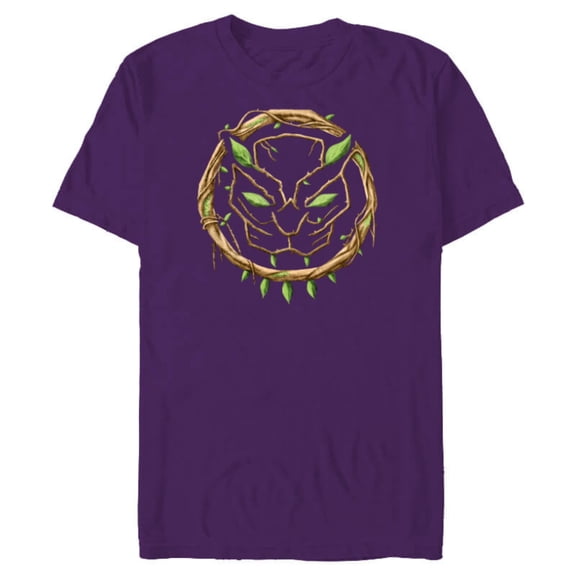 Marvel 85th Anniversary We Are Groot Black Panther Mask Logo - Short Sleeve Blended T-Shirt for Adults - Customized-Purple