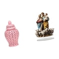 thumbnail image 6 of Ginger Jar Vase Porcelain Storage Jar Acrylic Table Decor with Lid for Holiday Desktop Living Room Ornament, 6 of 8