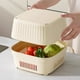 thumbnail image 3 of Contenedor para almacenar alimentos, cesta organizadora de cocina, cesta escurridora de plástico (paquete de 1), ahorra espacio y es fácil de limpiar, multiusos para verduras, frutas y, 3 of 8