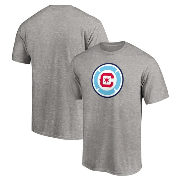 Men's Heathered Gray Chicago Fire Official Logo T-Shirt