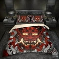 thumbnail image 1 of Oni Bedding Set, Comforter or Duvet, Anime Bed Cover, Alternative Bedroom, 1 of 10