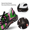 thumbnail image 7 of Pink Green Zig Zag Pattern Walking Shoes for Men Woman Lightweight Tennis Fashion Elastic Sports Shoes Cushion Basketball Shoes, 7 of 7